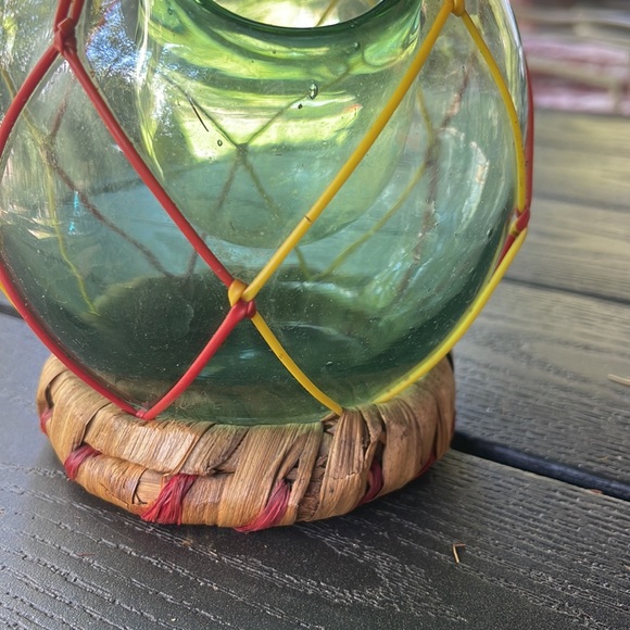 🍷Vintage Italian Blown Green Glass Wine Decanter 🍷 - Picture 7 of 14